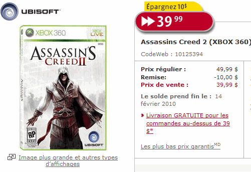 assassin2 creed aubaine assassin2 creed aubaine