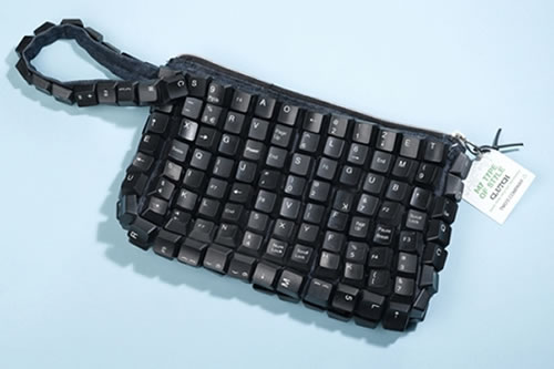 Recycled-Keyboard-Clutch Recycled Keyboard Clutch Bag