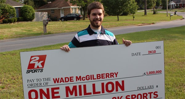 wade mcgilberry Wade Mcgilberry avec son chèque d'un million