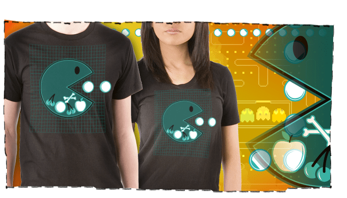 PacmanXray t-shirt d'une radiographie de Pacman