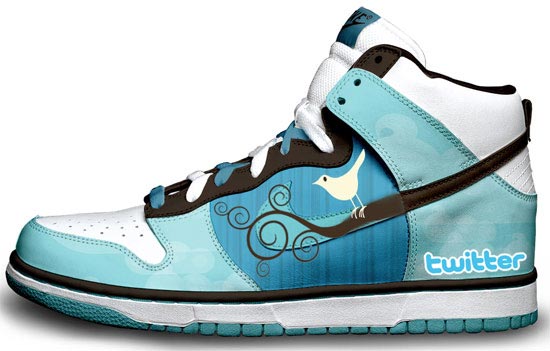 twitter-sneakers Les souliers Nike Dunk édition Twitter