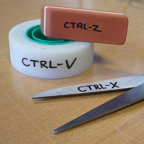 CtrlV-CtrlX-CtrlZ